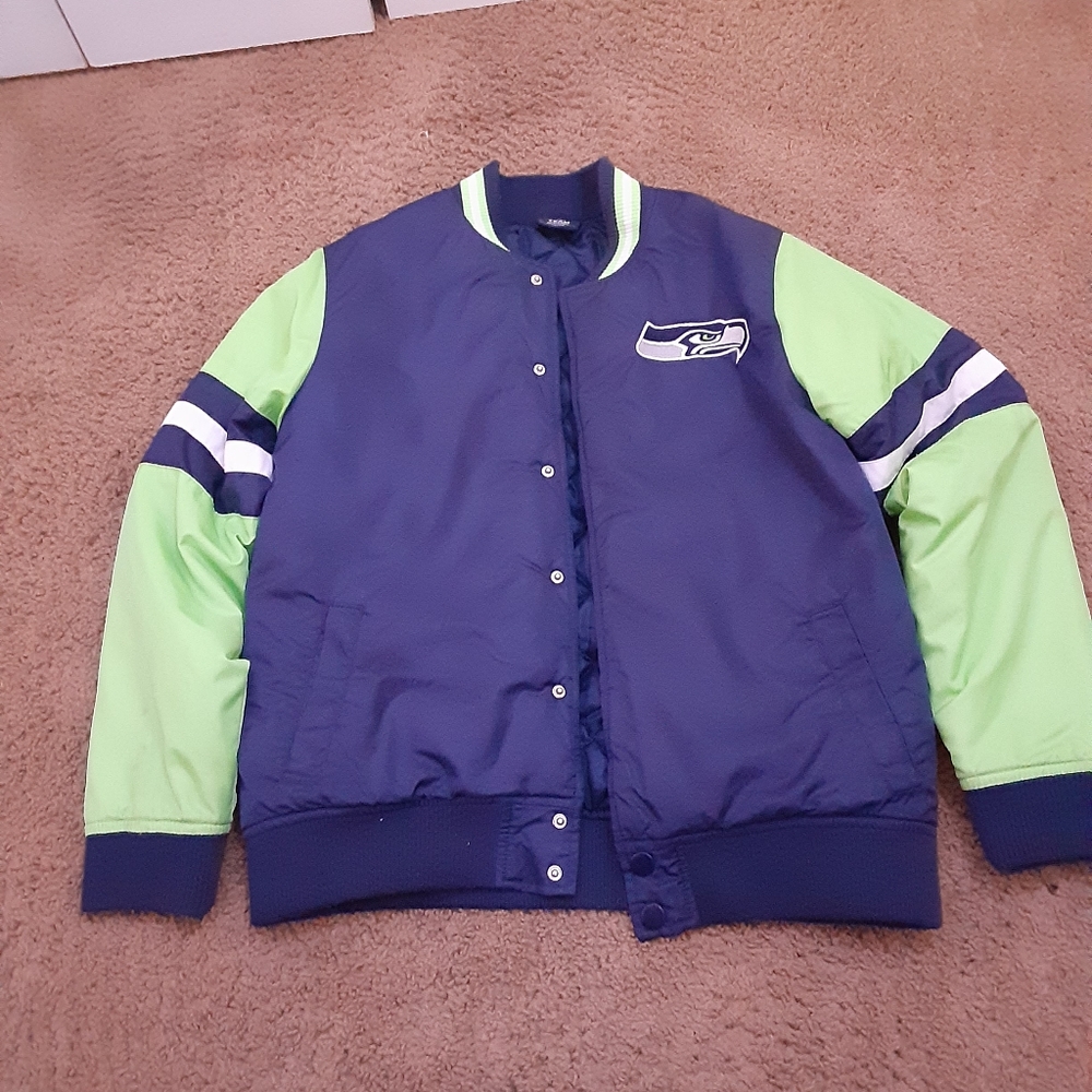 Mens NFL Seahawks button up coat